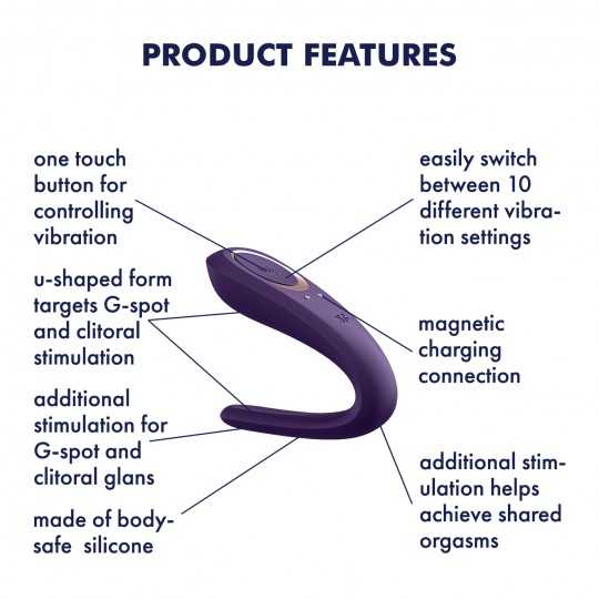 VIBRATORE PER COPPIA PARTNER CON CARICATORE USB