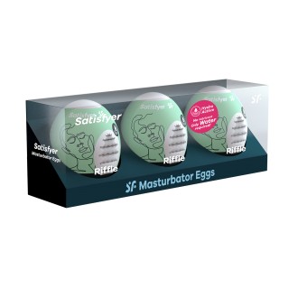 PACK OF 3 SATISFYER MASTURBATOR EGG RIFFLE