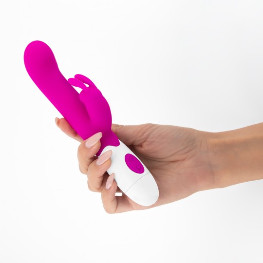 VIBRATORE CON STIMOLATORE CLITORIDEO JIGGLIE E LUBRIFICANTE A BASE D'ACQUA INCLUSO CRUSHIOUS