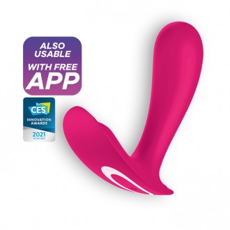 ESTIMULADOR DEL PUNTO-G TOP SECRET CON APP SATISFYER ROSA