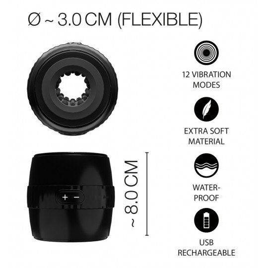 MASTURBADOR VIBRATÓRIO RECARREGÁVEL DONUT MASTURBATOR