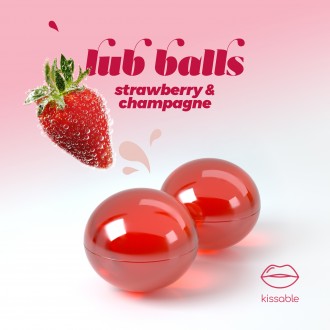 LUB BALLS STRAWBERRY & CHAMPAGNE FLAVOURED LUBRICATING BALLS CRUSHIOUS