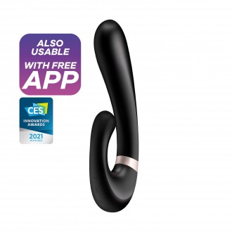 VIBRATORE A ONDA DI CALORE CON APP SATISFYER NERO