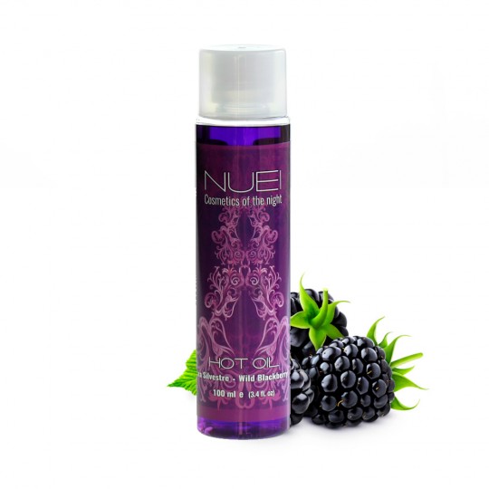 OLIO DA MASSAGIO CON EFFETO CALORE MORA SELVATICA HOT OIL NUEI 100ML