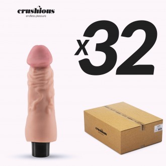 PACK OF 32 CRUSHIOUS MR. SKIN REALISTIC VIBRATOR