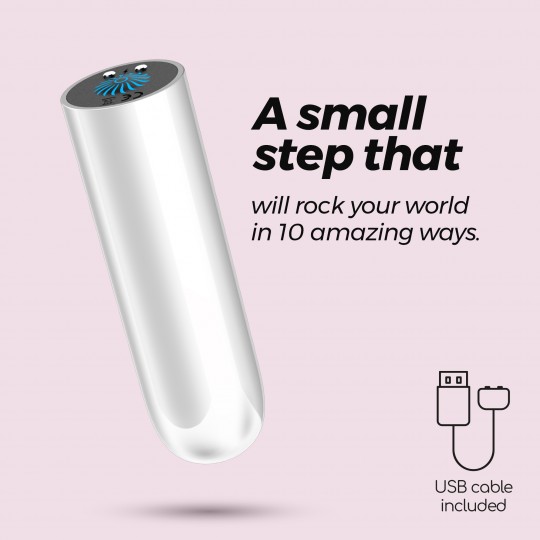 QUACKERS PROIETTILE VIBRANTE BIANCO USB RICARICABILE CRUSHIOUS