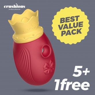 PACK 5 +1 FREE CRUSHIOUS MONARCH CLITORAL STIMULATOR RED