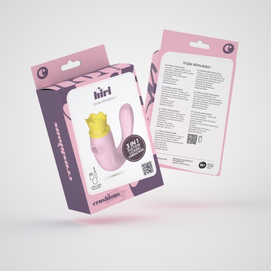 STIMOLATORE TRIPLO HIRI CRUSHIOUS ROSA