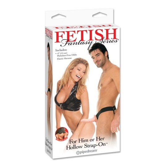 STRAP-ON HUECO PARA PRINCIPIANTES HOLLOW FETISH FANTASY SERIES BLANCO