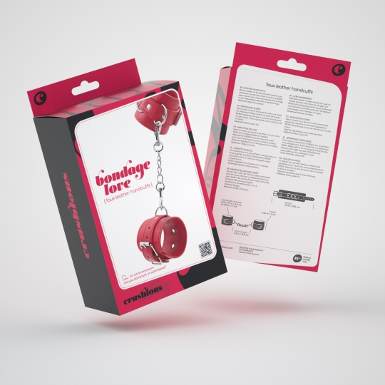ROSSO AMARE CRUSHIOUS SERVITÙ PELLE HANDCUFFS
