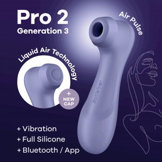 ESTIMULATEUR  PRO 2 GEN 3 SATISFYER AVEC CONNECT APP LILAS