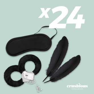 CONFEZIONE DA 24 KIT BONDAGE LOVER'S DREAM CRUSHIOUS NERO