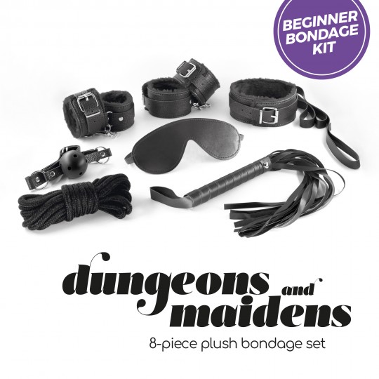 CRUSHIOUS  DUNGEONS &amp; MAIDENS BDSM KIT BLACK