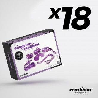 PACK OF 18 CRUSHIOUS  DUNGEONS & MAIDENS BDSM KIT PURPLE