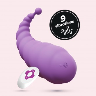 CRUSHIOUS COCOON RECHARGEABLE VIBRATING EGG WITH WIRELESS REMOTE CONTROL PURPLE