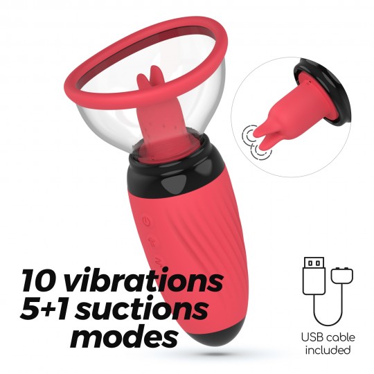 CRUSHIOUS SCARLET VULVA PUMP RECHARGEABLE STIMULATOR