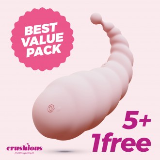 5 + 1 GRATUITO COCOON UOVO VIBRANTE RICARICABILE CON TELECOMANDO A DISTANZA SENZA FILI CRUSHIOUS ROSA