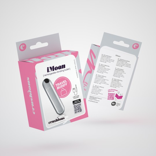 5 + 1 GRATUITO IMOAN BALA VIBRADORA RECARGABLE PLATEADA CRUSHIOUS