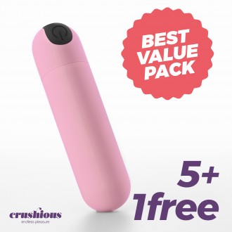 5 + 1 GRATUIT IMOAN BALLE VIBRANTE RECHARGEABLE ROSE PASTEL CRUSHIOUS