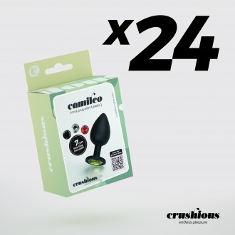PACK OF 24 CRUSHIOUS CAMILEO SMALL ANAL PLUG WITH 4 INTERCHANGEABLE JEWELS