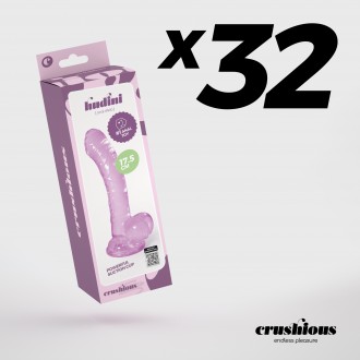 PACK DE 32 HUDINI DILDO ANAL JELLY MORADO CRUSHIOUS