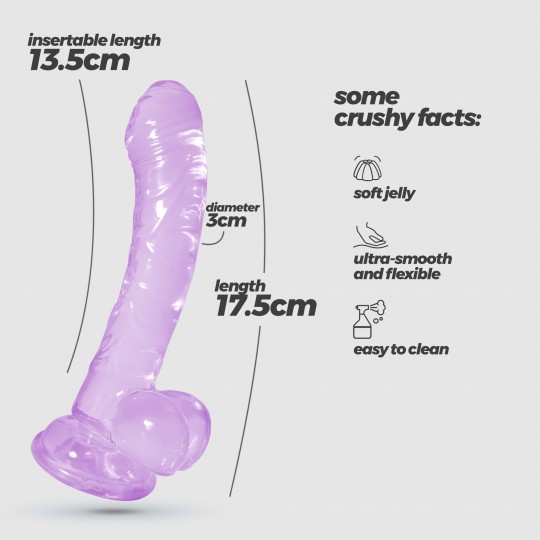HUDINI DILDO ANALE GELATINOSO VIOLA CRUSHIOUS