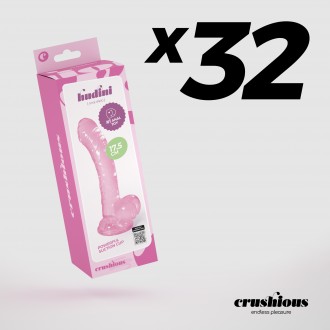 CONFEZIONE DA 32 HUDINI DILDO ANALE GELATINOSO ROSA CRUSHIOUS