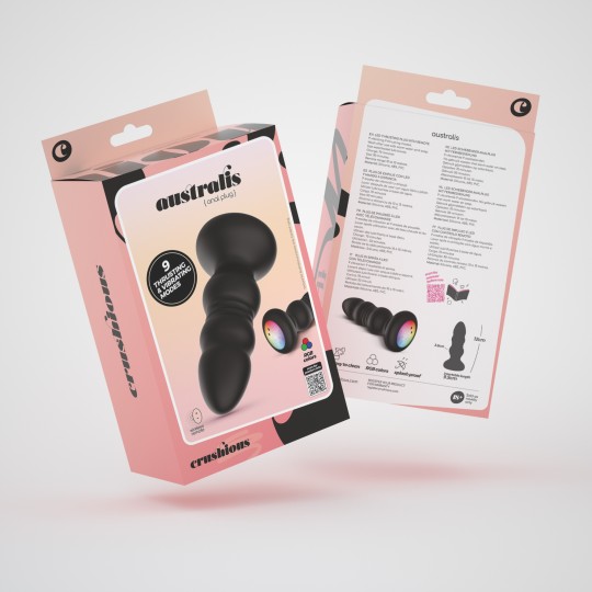 5 + 1 GRÁTIS AUSTRALIS PLUG ANAL COM LED E COMANDO À DISTÂNCIA CRUSHIOUS