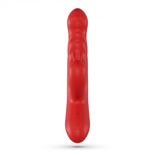 LAPIN VIBRATORE RABBIT RICARICABILE  CON SPINTA ROSSO CRUSHIOUS