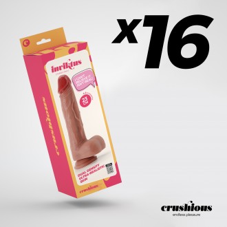 CONFEZIONE DA 16 DILDO INVITIKTUS 9 IN SILICONE LIQUIDO CRUSHIOUS COLOR CARNE