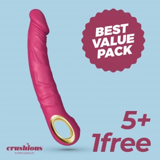 5 + 1 GRATUITO MAGNUS VIBRADOR REALISTA ROSA CRUSHIOUS