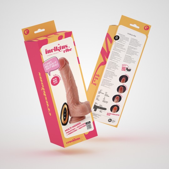 CONFEZIONE DA 16 VIBRATORE INVITIKTUS VIBE 8,5 IN SILICONE LIQUIDO CRUSHIOUS COLOR CARNE