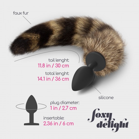 FOXY DELIGHT СИЛИКОНОВАЯ АНАЛЬНАЯ ПРОБКА С ХВОСТОМ CRUSHIOUS