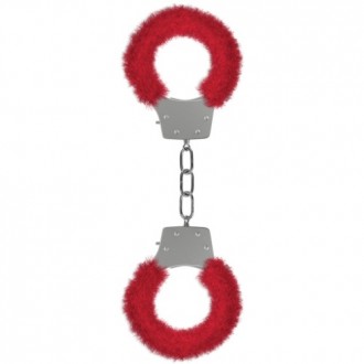 PLEASURE FURRY HANDCUFFS RED