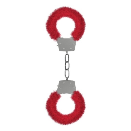 ALGEMAS COM PELUCHE PLEASURE FURRY HANDCUFFS VERMELHAS