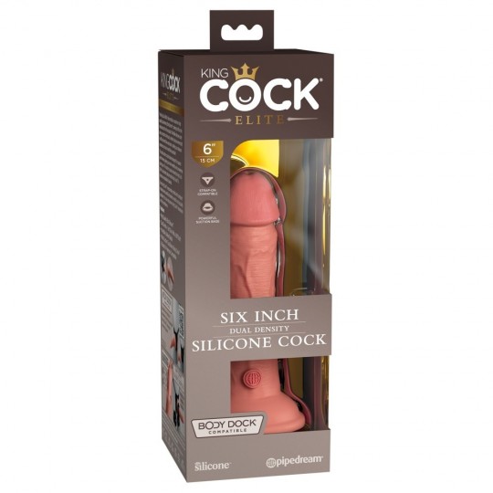6\" DUAL DENSITY SILICONE COCK