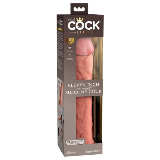 11" DUAL DENSITY SILICONE COCK