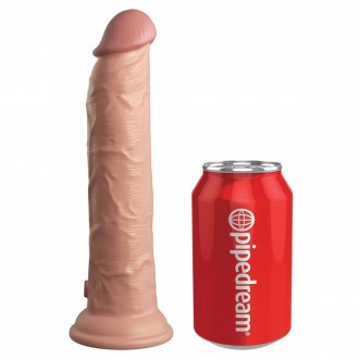 9\" VIBRATING + DUAL DENSITY SILICONE COCK WITH REMOTE