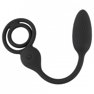 COCK AND BALL RING WITH RC BUTT PLUG
