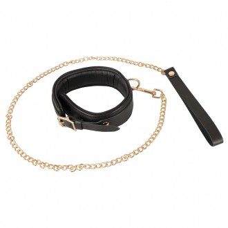 LEATHER COLLAR AND LEASH