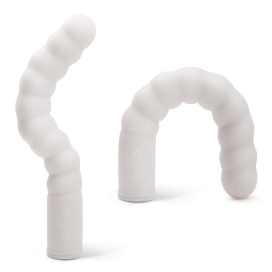 VIBRATORE RICARICABILE CON RISCALDAMENTO A ZIG ZAG BIANCO