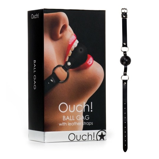 MORDAÇA OUCH! BALL GAG PRETA