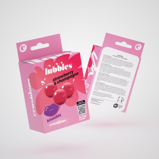 LUBBIES BOLAS DE ACEITE BESABLES FRESA &amp; CHAMPÁN CRUSHIOUS