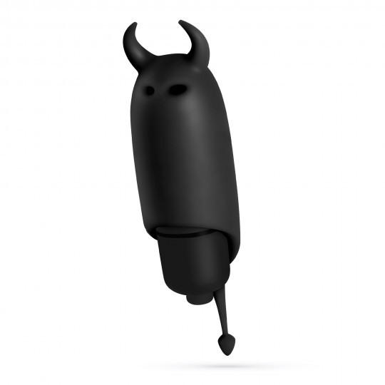 O-PET DIABLE AVEC VIBROMASSEUR BULLET À 10 VIBRATIONS NOIR CRUSHIOUS