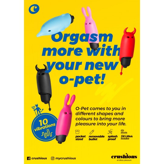 O-PET DIABLO CON BALA DE 10 VIBRACIONES NEGRO CRUSHIOUS
