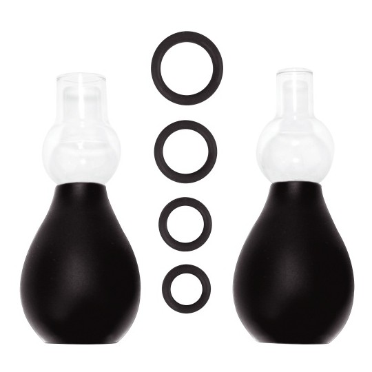 KIT SUGADOR DE MAMILOS OUCH! NIPPLE ERECTOR SET PRETO