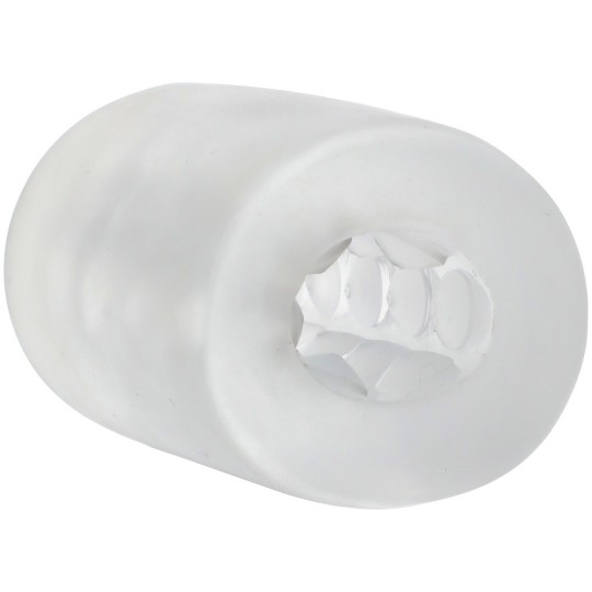 GLOW HELPING HEAD - MASTURBATOR SLEEVE - FROST / GREEN GLOW