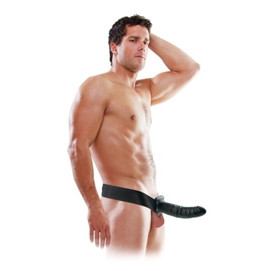 FETISH FANTASY SERIES 8'' HOLLOW STRAP-ON BLACK