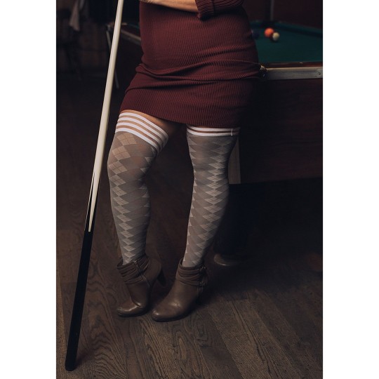 MEIAS DE LIGAS PAR 4 CINZA KIX'IES