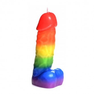 PRIDE PECKER - RAINBOW DRIP CANDLE